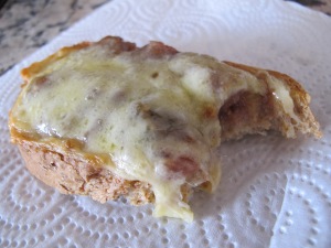 Fig chutney with cheese on toast